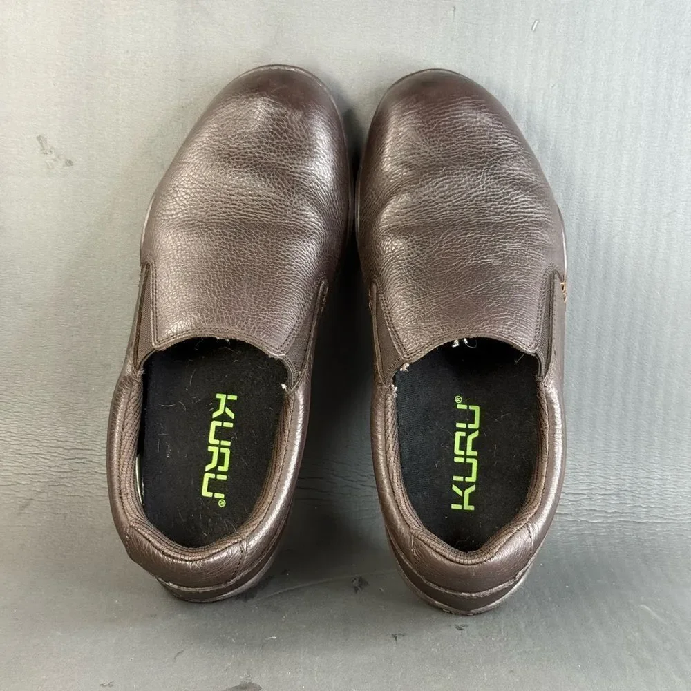 KURU Kivi brown leather slip-on comfort shoes men’s size 10.5